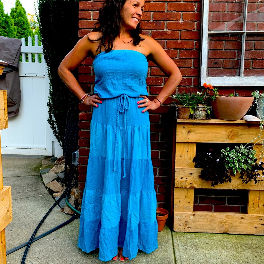 C&C California strapless maxi dress